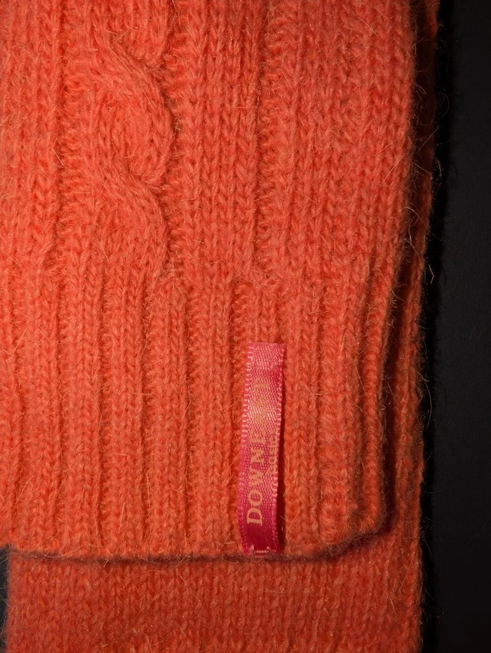 DownEast Cashmere Gloves with Cable Texture